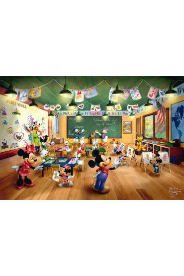 Puzzle 200 T.Kinkade PQ Myszka Miki Minnie w szkole Disney 113995 Schmidt