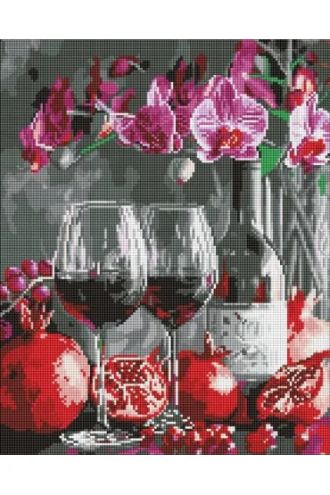Ideyka Diamentowa mozaika - Kwitenie orchidei 40x50cm