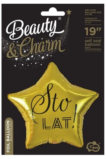 Godan Balon foliowy Sto Lat gwiazda z�oty