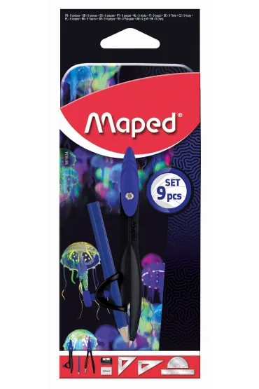 Maped Zestaw geometryczny Deepsea 9 el.