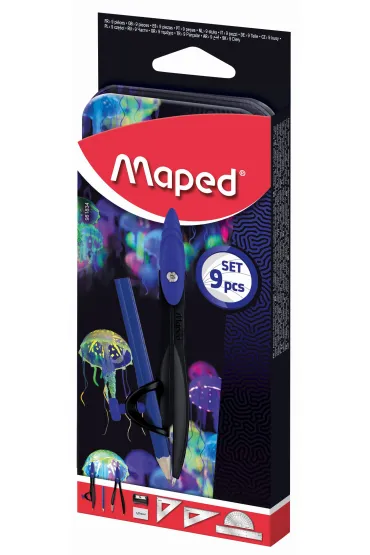 Maped Zestaw geometryczny Deepsea 9 el.