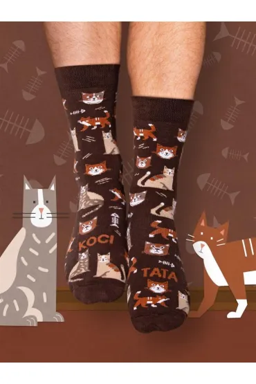 Nadwyraz.com Skarpety d�ugie Koci tata 41-46