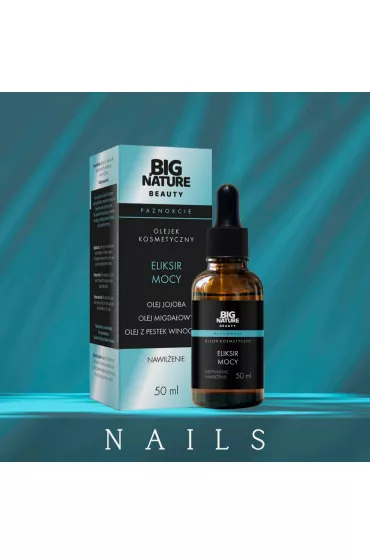 Big Nature Olejek do paznokci od�ywka Eliksir Mocy (jojoba, migda�owy, pestek, winogron) 50 ml