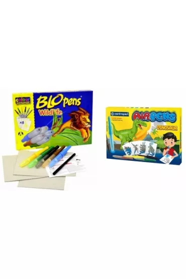 Centropen Flamastry dmuchane + 8 szablon�w 6 szt.