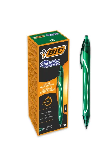 Paczka D�ugopis �elowy zielony BIC Intensity Quick Dry 12szt.