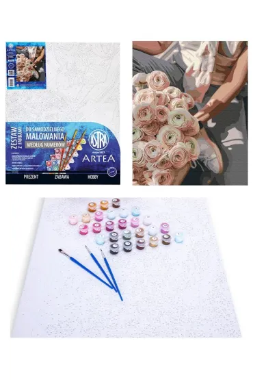 Astra Malowanie po numerach - Ro�any Bukiet 40x50cm