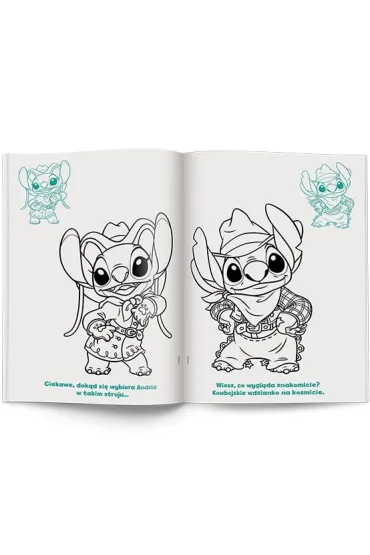 Stitch. Kolorowanka z Naklejkami