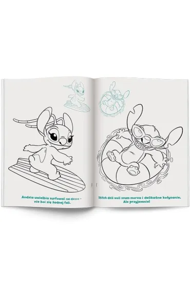 Stitch. Kolorowanka z Naklejkami