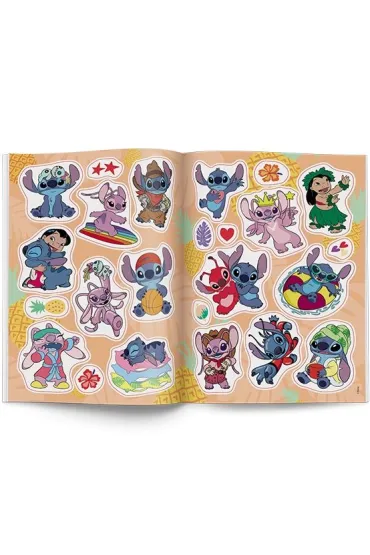 Stitch. Kolorowanka z Naklejkami