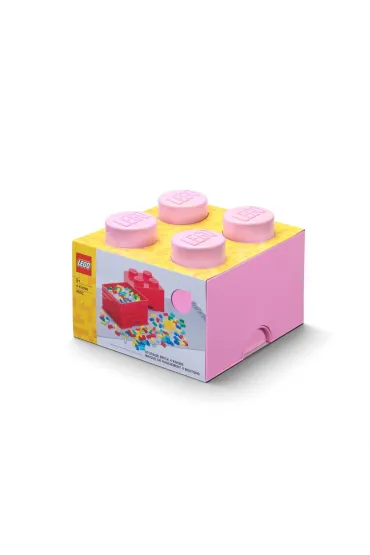 Pojemnik klocek LEGO Brick 4 Jasnor�owy