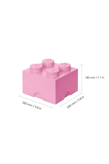 Pojemnik klocek LEGO Brick 4 Jasnor�owy