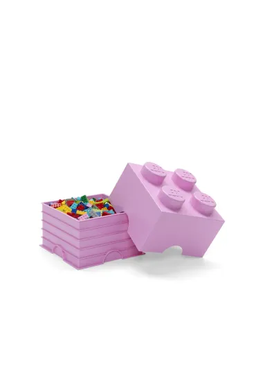 Pojemnik klocek LEGO Brick 4 Jasnor�owy