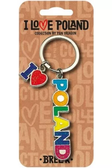 Pan Dragon Brelok I love Poland Polska ILP-BRE-B-PL-09