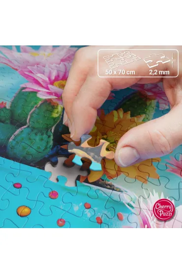 Puzzle 1000 el. Bloomy Cactus Fireworks CherryPazzi