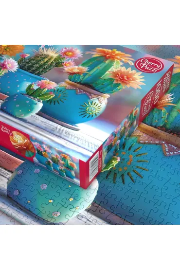 Puzzle 1000 el. Bloomy Cactus Fireworks CherryPazzi