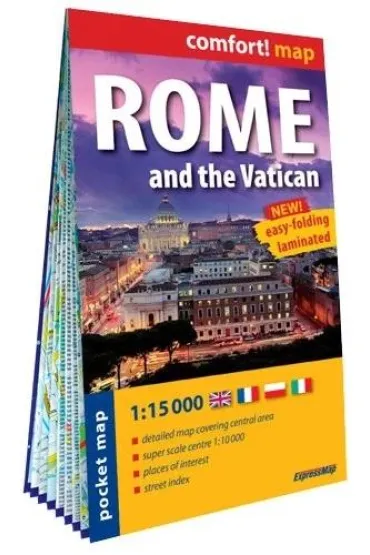 Rome and the Vatican pocked map 1:15 000 laminat midi 2023