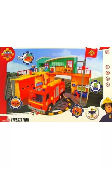 Stra�ak Sam Stacja ratunkowa Remiza 30 cm z figurk