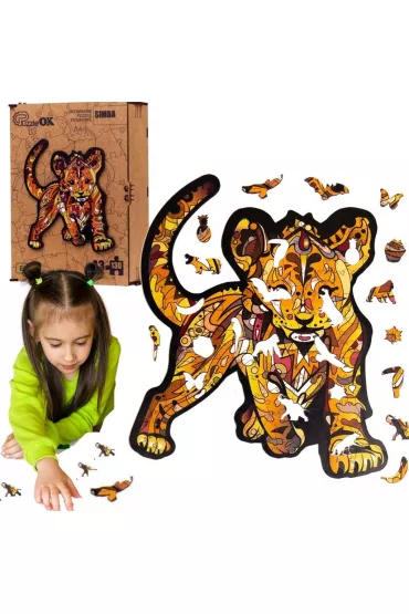 Puzzle drewniane eko 130 el. Simba A3 Maksik