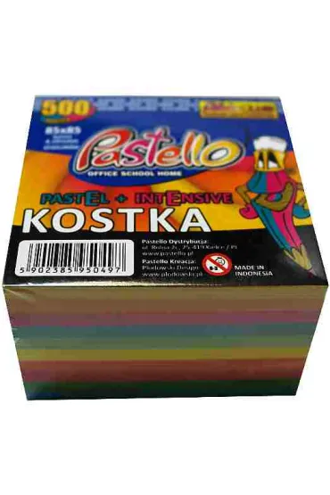 Pastello Kostka klejona 85x85mm 500 kartek kolorowa