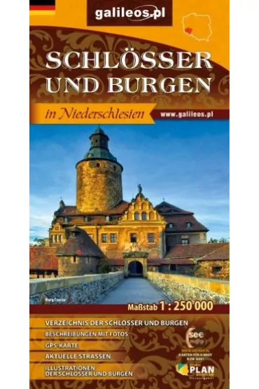 Zamki i pa�ece Dolnego �l�ska. Wersja niemiecka 1:250 000