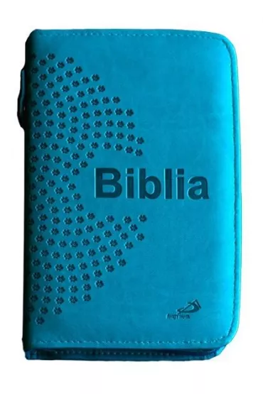 Biblia "z rybk�" opr. turkusowa zapinana na zamek