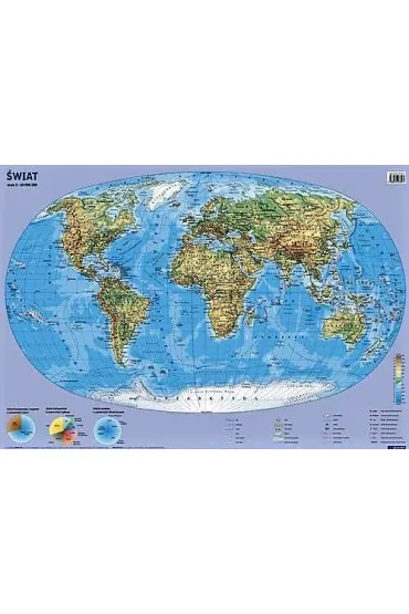 Mapa �cienna �wiat 1:60 000 000