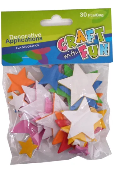 Craft with Fun Ozdoba dekoracyjna piankowe gwiazdy 327034