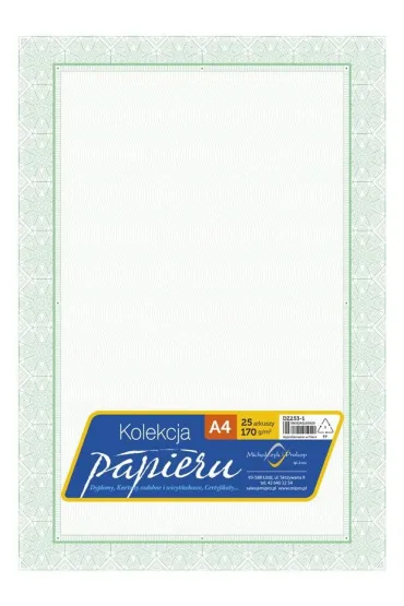 Tetis Papier ozdobny A4 certyfikat dyplom 170g 25 szt.