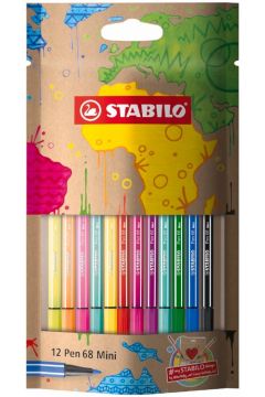 Stabilo Flamastry Pen 68 Mini 12 kolorw
