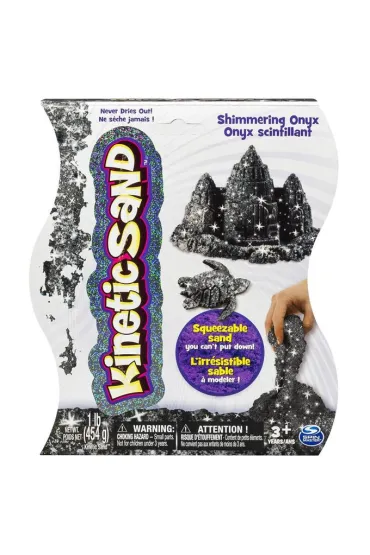 Kinetic Sand. Po�yskuj�cy piasek 454g czarny * Spin Master