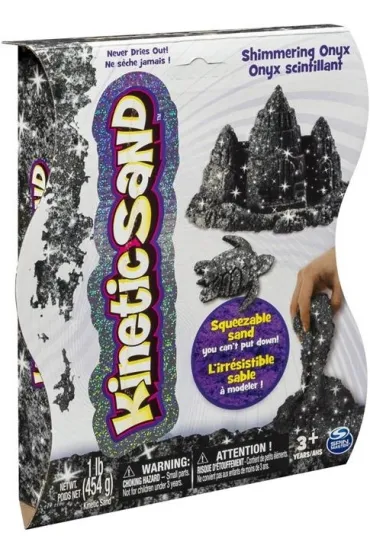 Kinetic Sand. Po�yskuj�cy piasek 454g czarny * Spin Master
