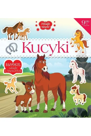 Naklejki iskierki z brokatem. Kucyki