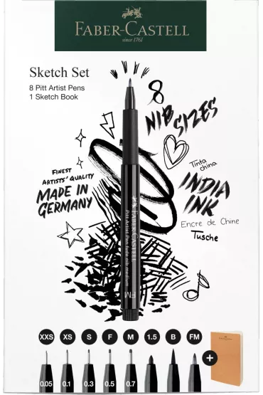 Faber-Castell Cienkopisy artystyczne Pitt 8 szt.