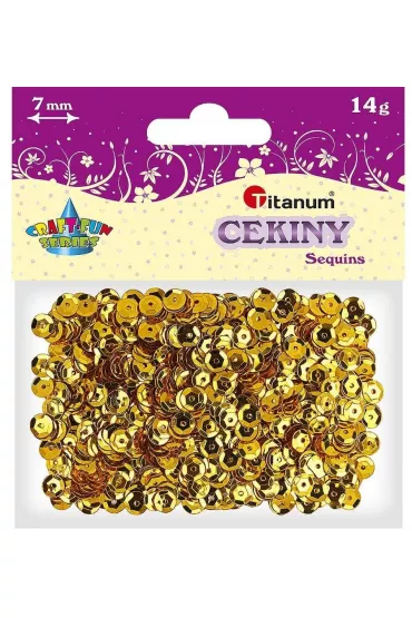 Titanum Cekiny metaliczne z�ote 7 mm