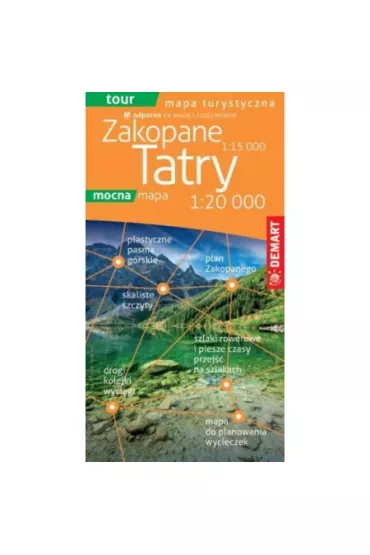 Tatry i Zakopane mapa turystyczna 1:20 000