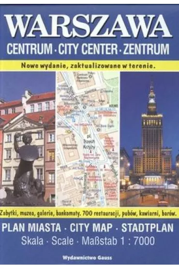 Warszawa centrum. Plan miasta 1:7 000