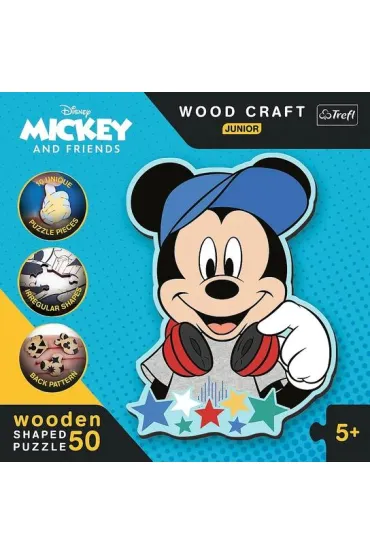 Puzzle drewniane 50 el. W �wiecie Mickey Trefl
