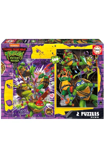 Puzzle 2x500 el. Wojownicze ��wie Ninja Educa