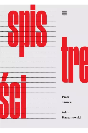 Spis tre�ci - Adam Kaczanowski, Piotr Janicki