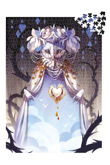 Puzzle 1000 el. Dixit. Queen of Owls z unikatow kart do gry Rebel - Marina  Coudray