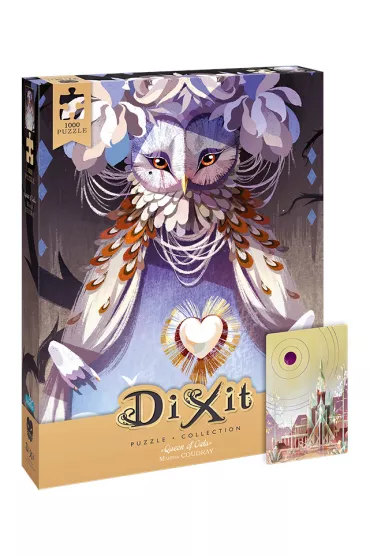 Puzzle 1000 el. Dixit. Queen of Owls z unikatow kart do gry Rebel - Marina  Coudray