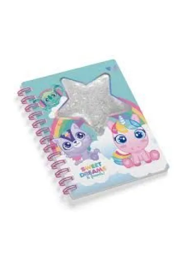 KIDS EUROSWAN Notatnik z brokatow� gwiazdk� Sweet Dreams KL11667
