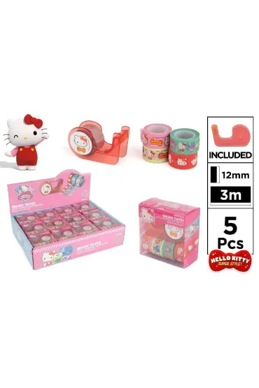 Mp Main Paper Ta�my dekoracyjne z dyspenserem Hello Kitty 4 szt.