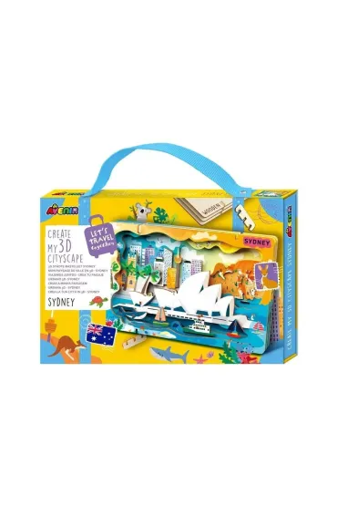 Puzzle drewniane 3D - Stw�rz pejza� miejski Sydney Avenir