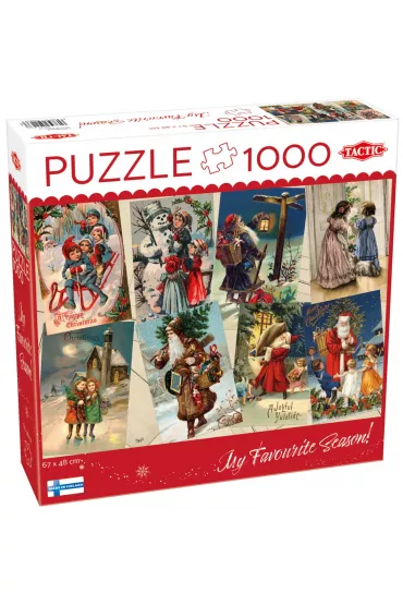 Puzzle 1000 el. Vintage Christmas Cards Tactic
