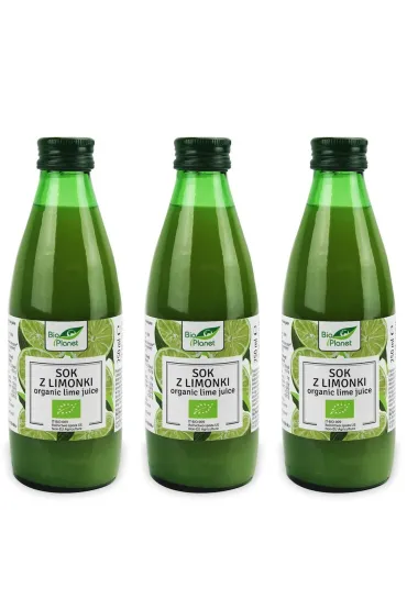 Bio Planet Sok z limonki NFC 100% zestaw 3 x 250 ml Bio