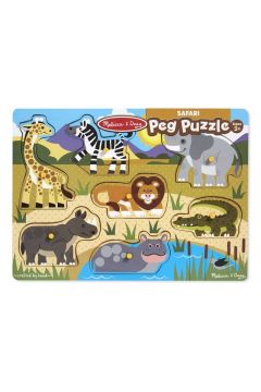 Puzzle drewniane z uchwytami Safari Melissa & Doug