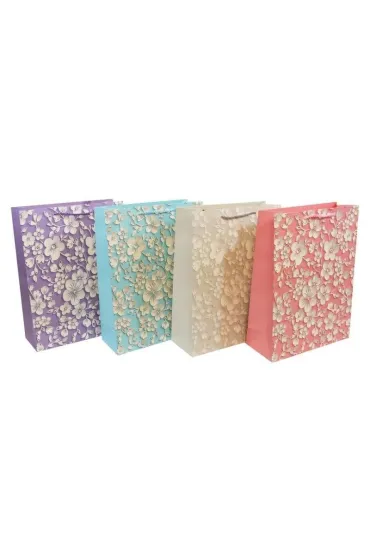 Beniamin Torebka p�aska ma�a Kwiatki T�oczone 18x23x10 cm