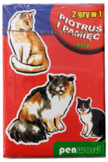 Karty do gry piotru� mix Koty / Psy 1szt (disp 24szt)