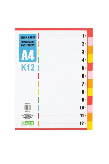 D.rect Przek�adki kartonowe 1-12 K12